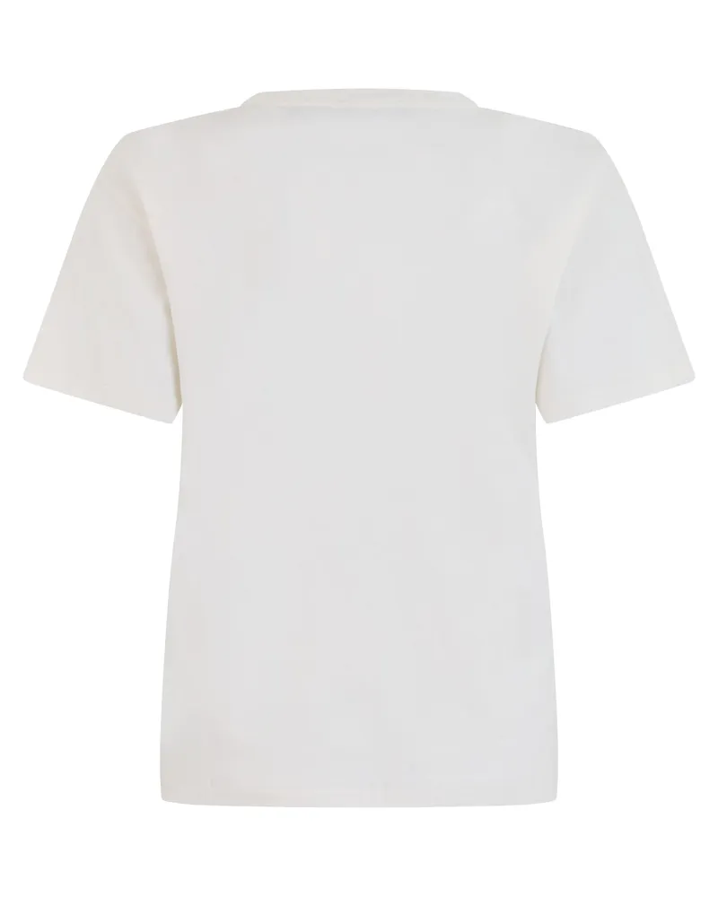 Ralph Lauren Women's Cotton T-Shirt With Teddy Bear Motif Warm White T-Shirts & Jerseys White