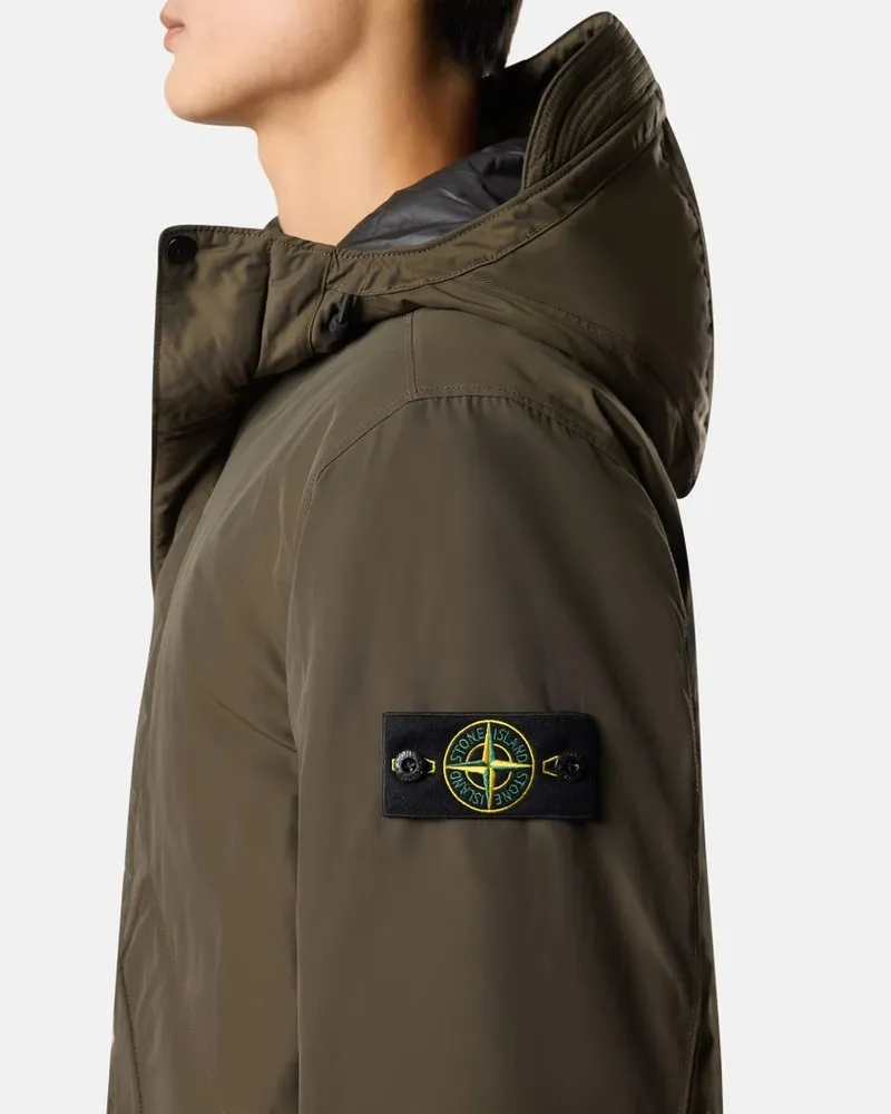 Stone Island Hooded Water-Resistant Parka Gris