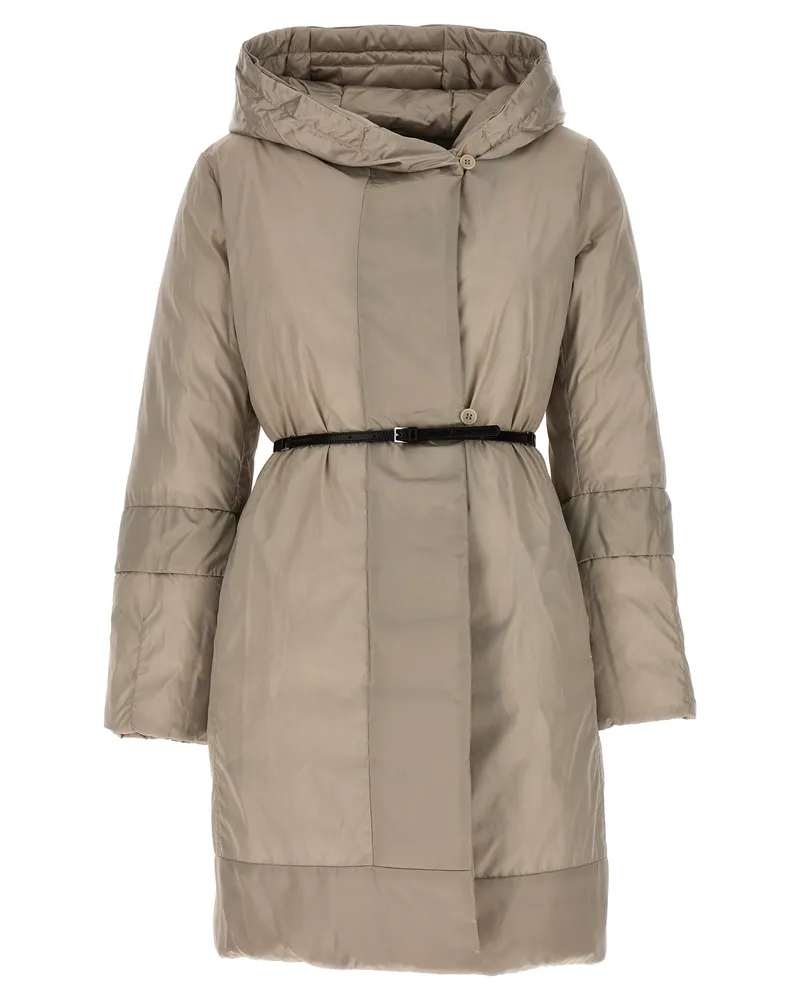 Max Mara Women's Beige Polyamide Full-Length Jacket Clothing Beige
