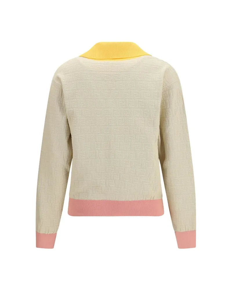 Fendi Women Beige Cotton Sweatshirt Clothing Beige