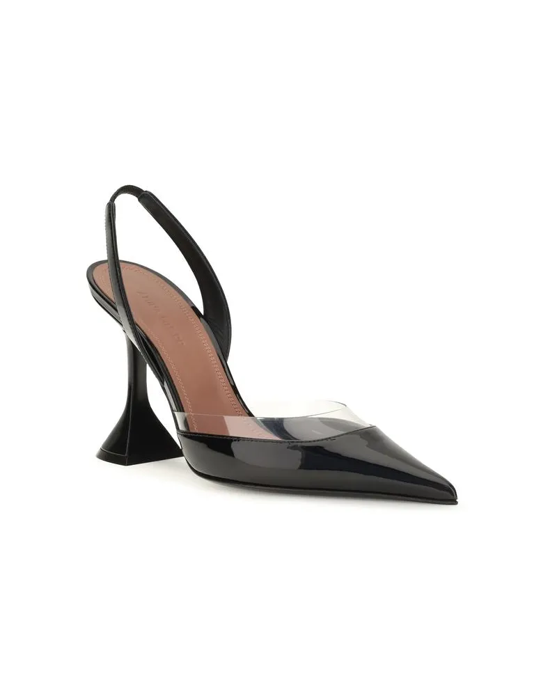 Amina Muaddi Lara Slingback Heel — Black Black