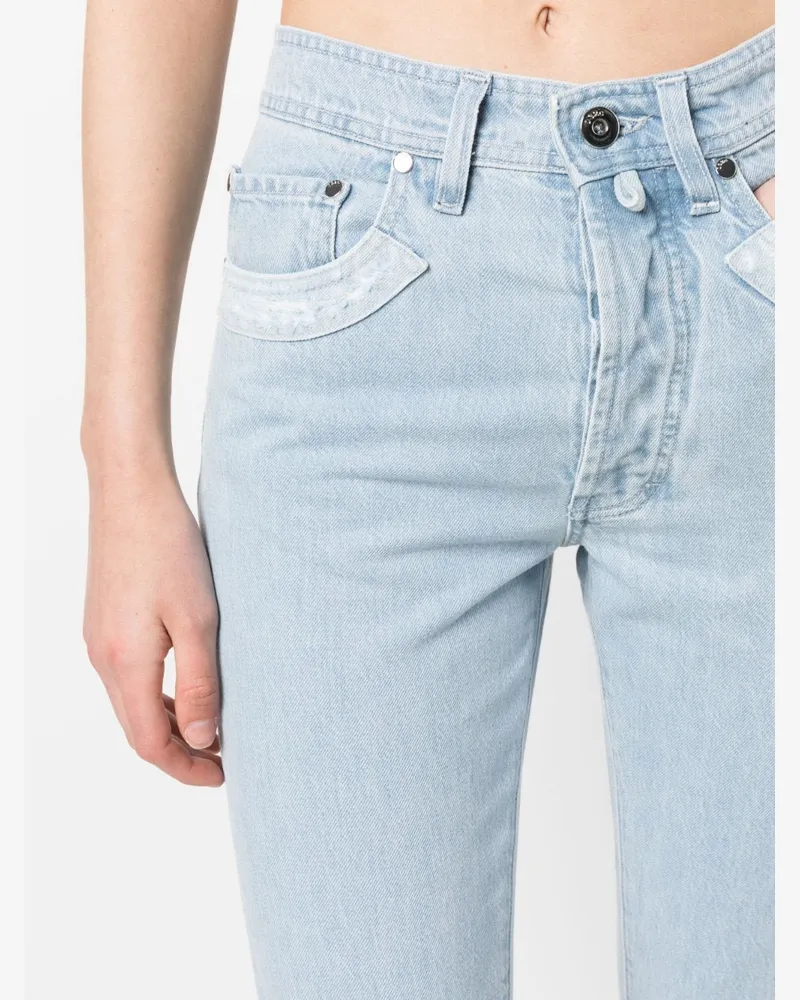 032c Patchwork Organic Cotton Jeans — Light Blue Light