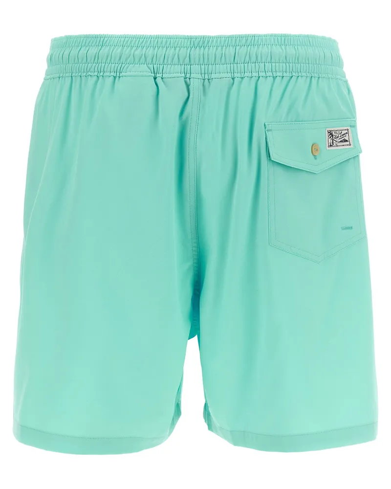 Ralph Lauren Logo-Embroidered Swim Shorts — Mint Mint