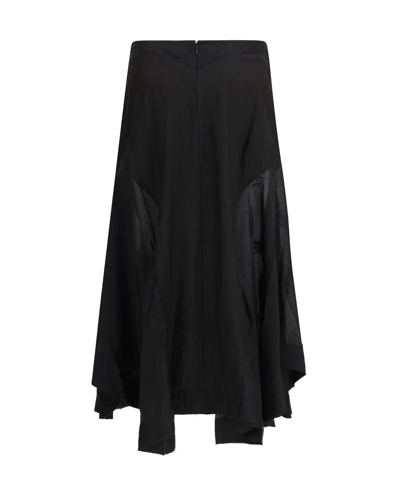 Our Legacy Women's Black Lyocell Long Skirt Black