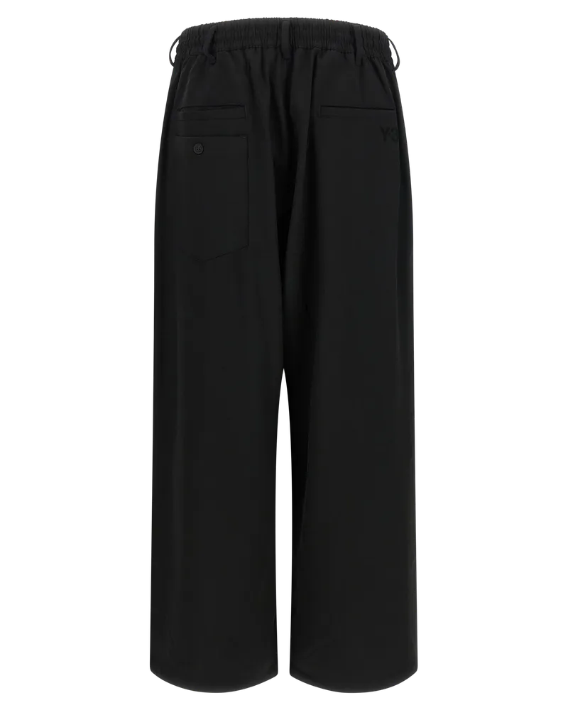 Y-3 Wool Blend Joggers — Black Black