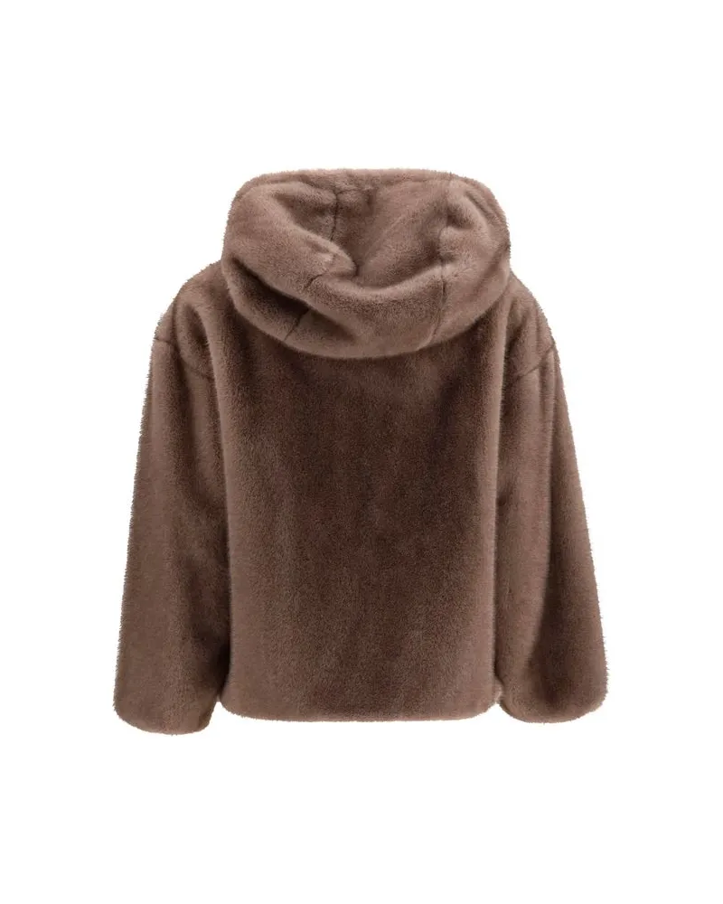 Herno Women's Brown Polyester Full-Length Jacket Clothing Brown