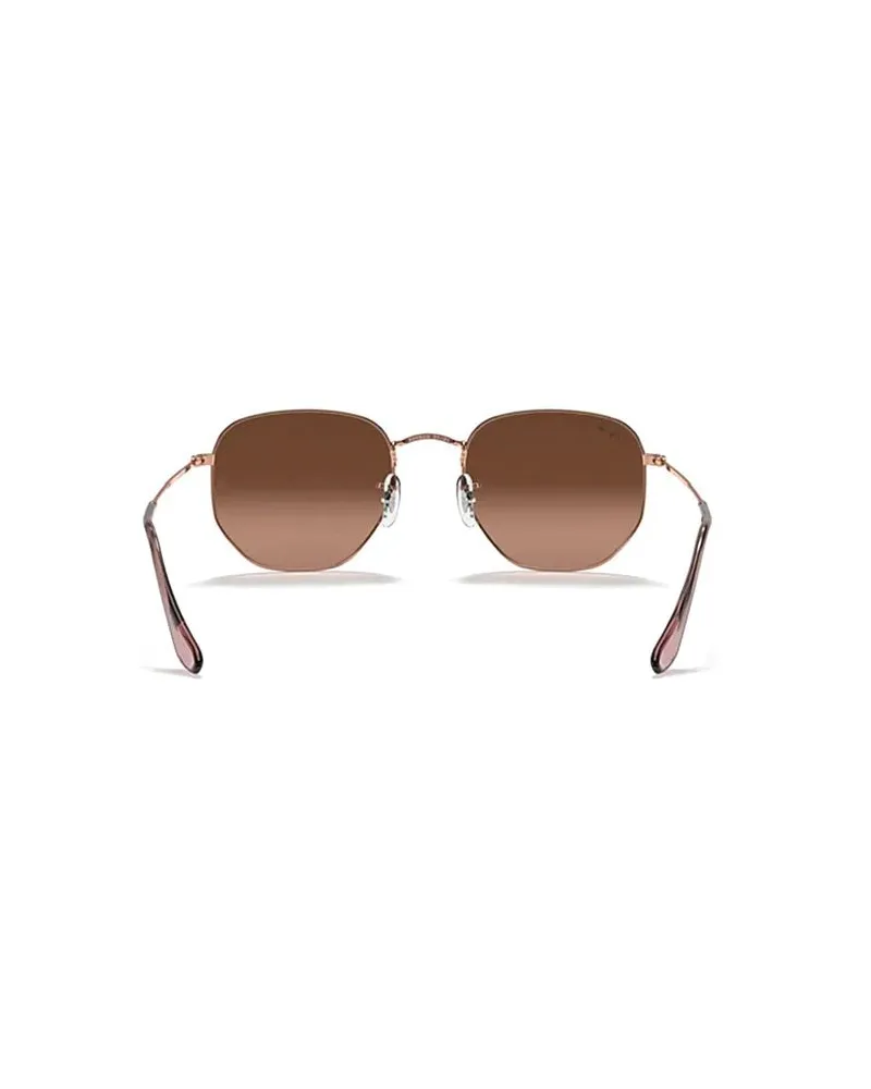 Ray Ban Unisex Sunglasses Brown Gradient Metal Eyewear Brown