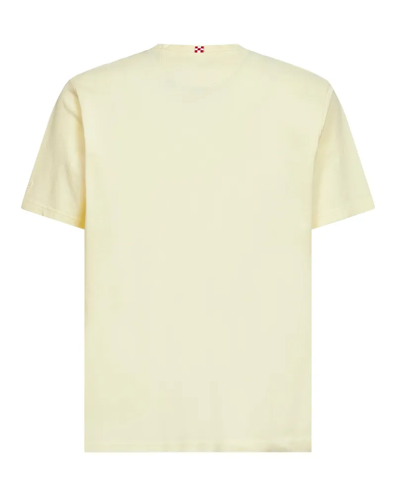 MC2 Saint Barth Men's Pique T-Shirt Bakewell Butter Yellow Cotton T-Shirts And Polos Yellow