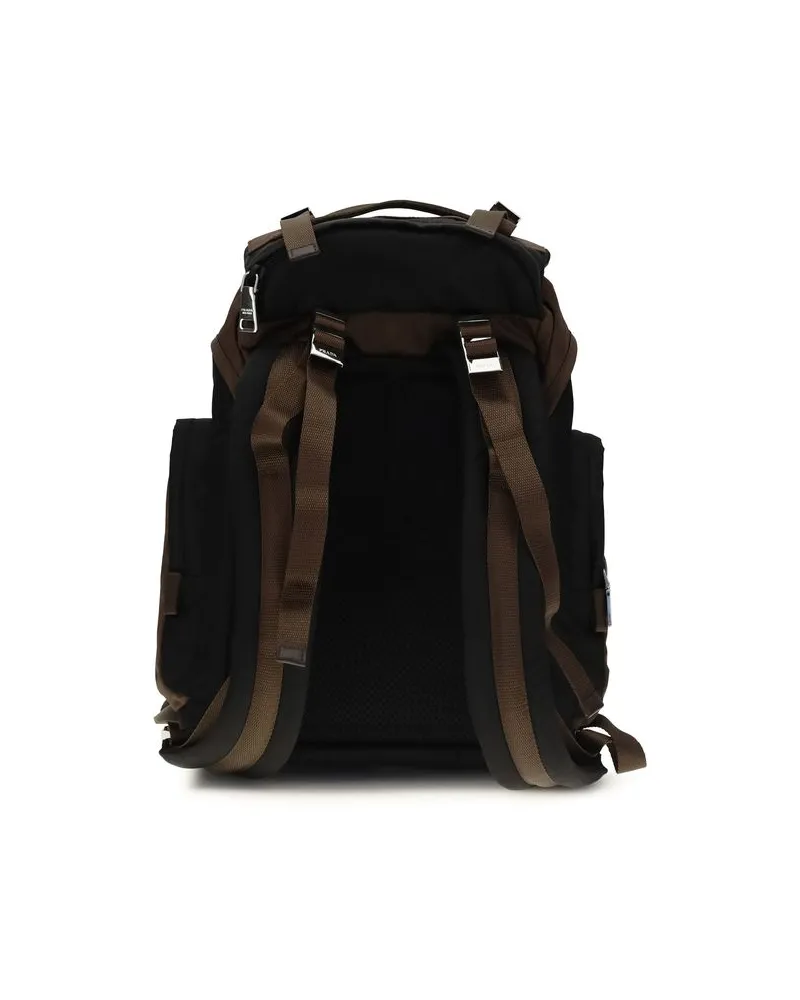 Prada Men's Brown Recycled Polyamide Backpack Brown