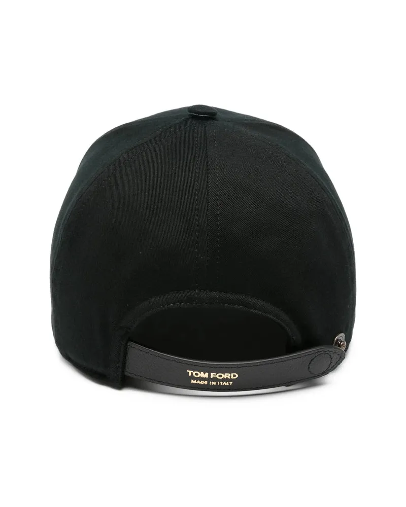 Tom Ford TCN061G Logo-Embroidered Baseball Cap — Black Black
