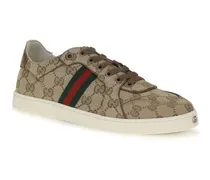 Women's Beige Polyester Athletic Sneakers