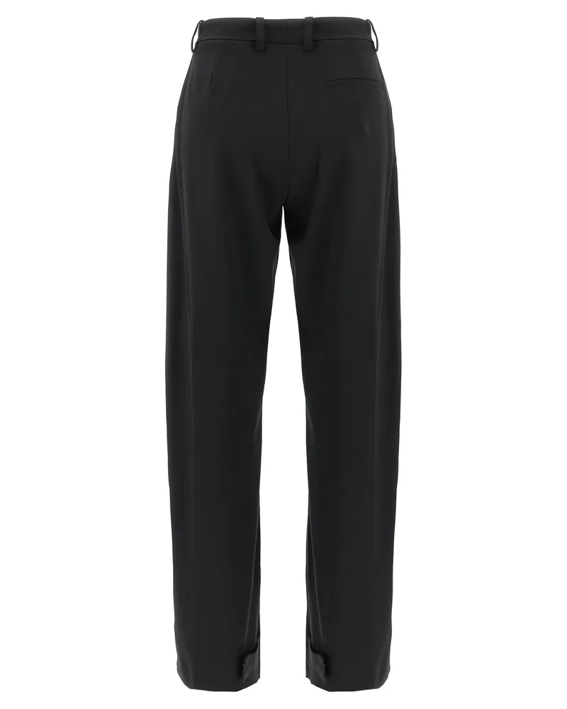 Moncler Women's Black Polyester Dress Pants Black