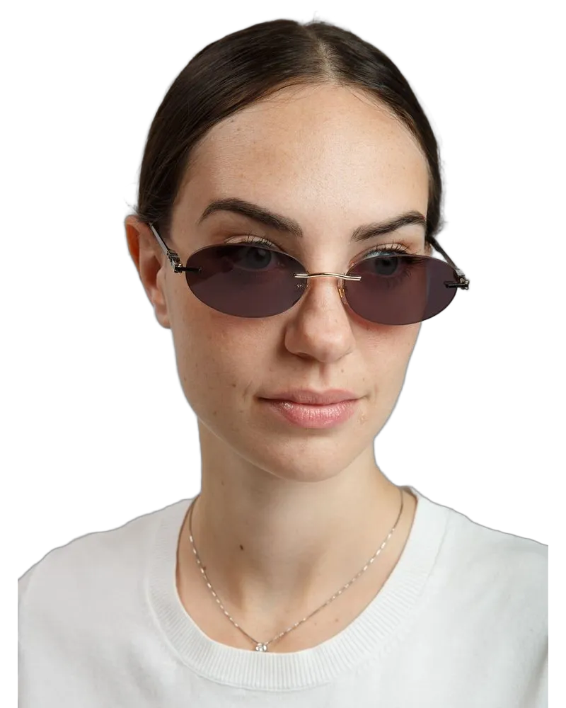 Furla Women's Sunglasses Polished Rose Gold Metal Rose