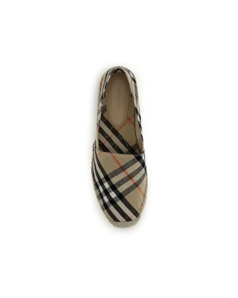 Burberry Women's Multicolor Cotton Espadrilles Shoe Beige