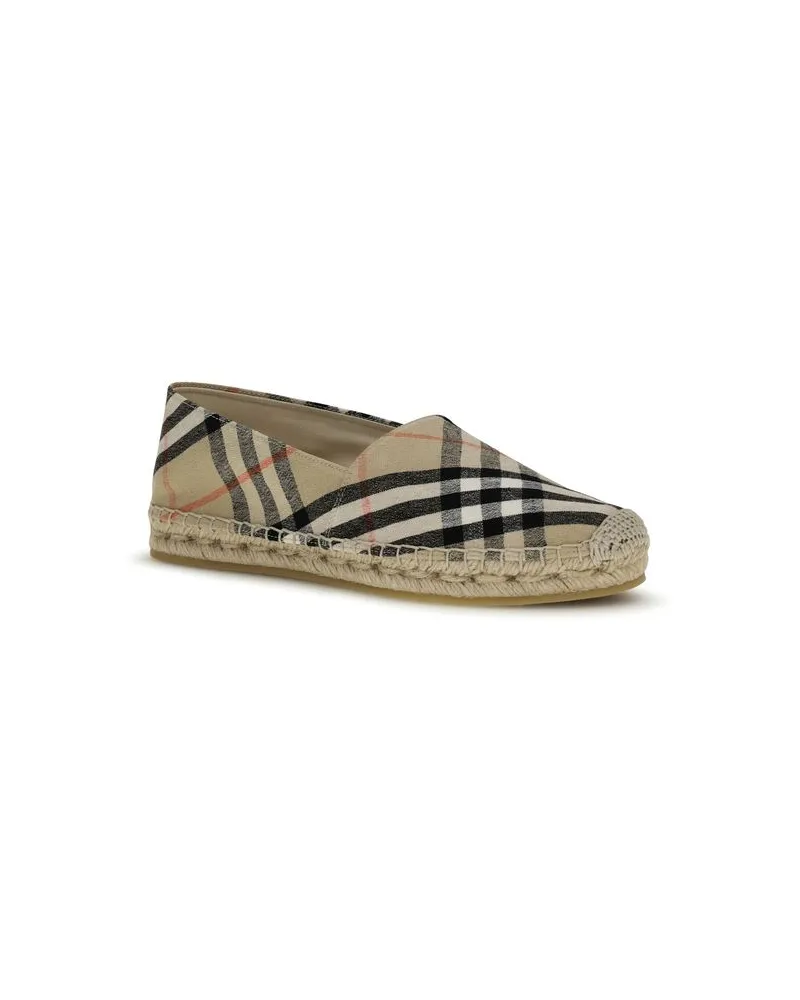 Burberry Women's Multicolor Cotton Espadrilles Shoe Beige