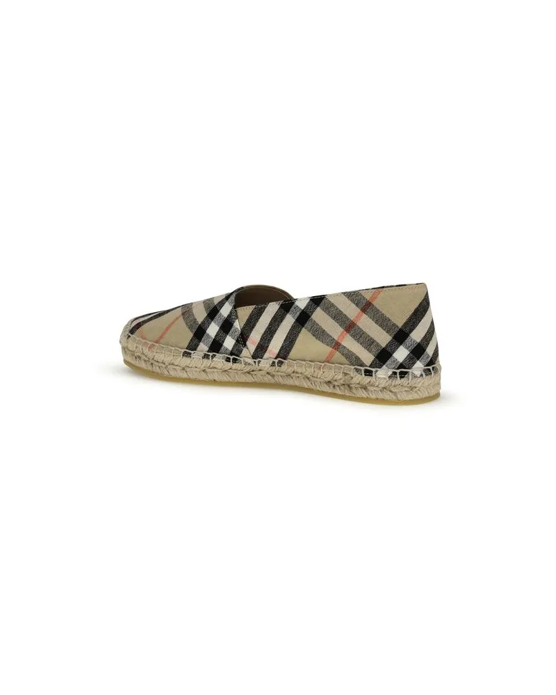 Burberry Mews Check Espadrille — Beige Beige