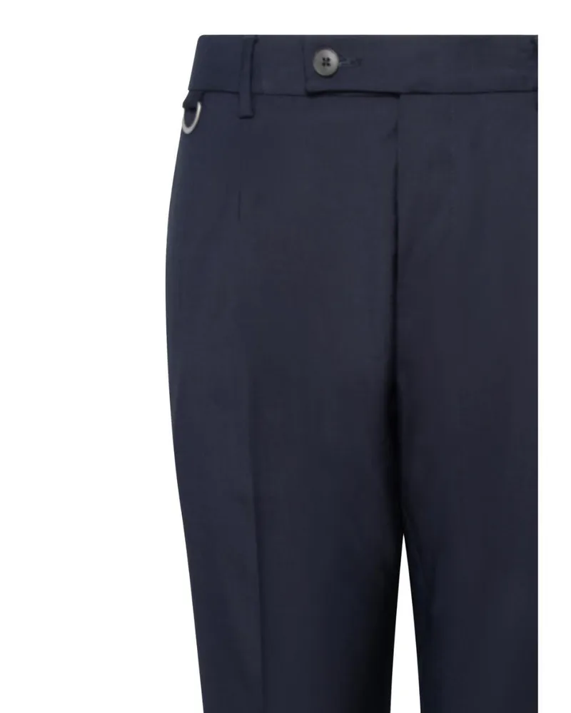 Low Brand Men's Trousers Blue Virgin Wool Blue