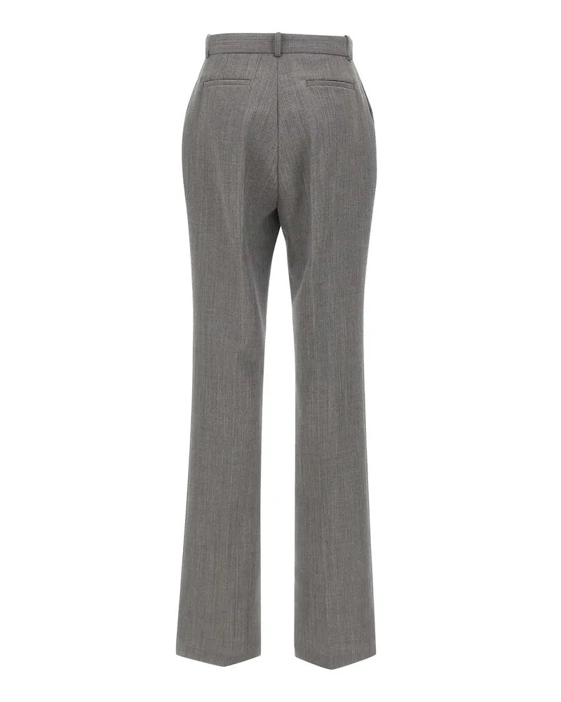 Elisabetta Franchi Tailored Wool Trousers — Gray Gray