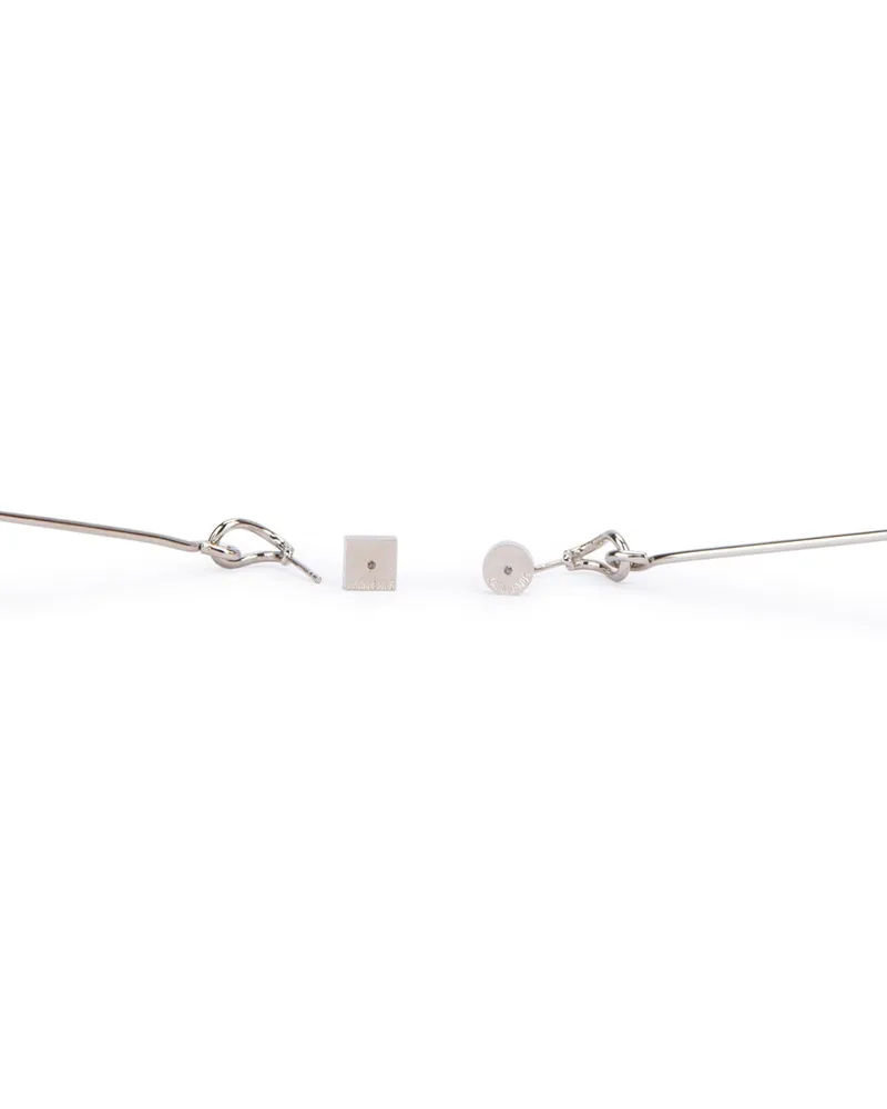 Jacquemus Women's Les Grandes Boucles Nodo Silverbrown Principal:wood Brass Orecchini Earrings Silverbrown