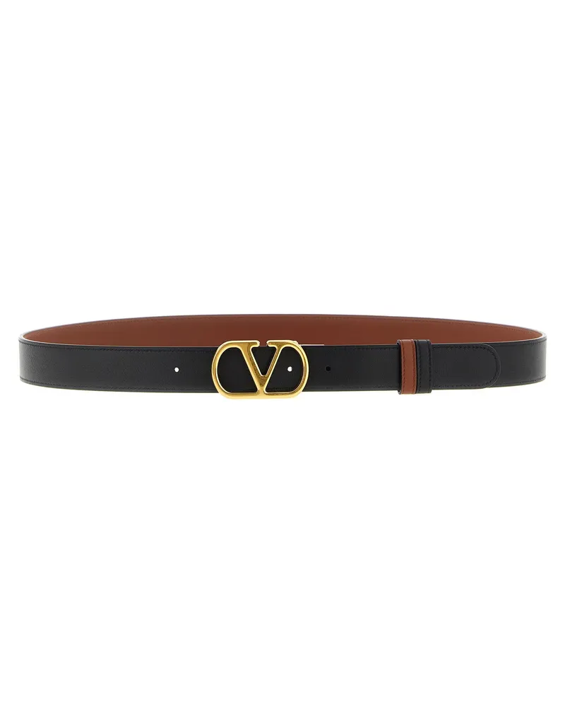 Valentino Garavani Vlogo Belt — Brown Cognac