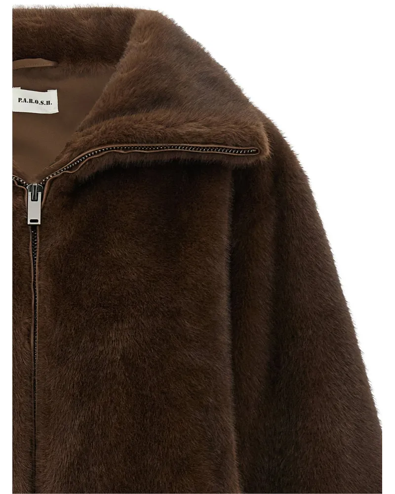 P.A.R.O.S.H. Pulse26 Bomber Jacket — Brown Brown