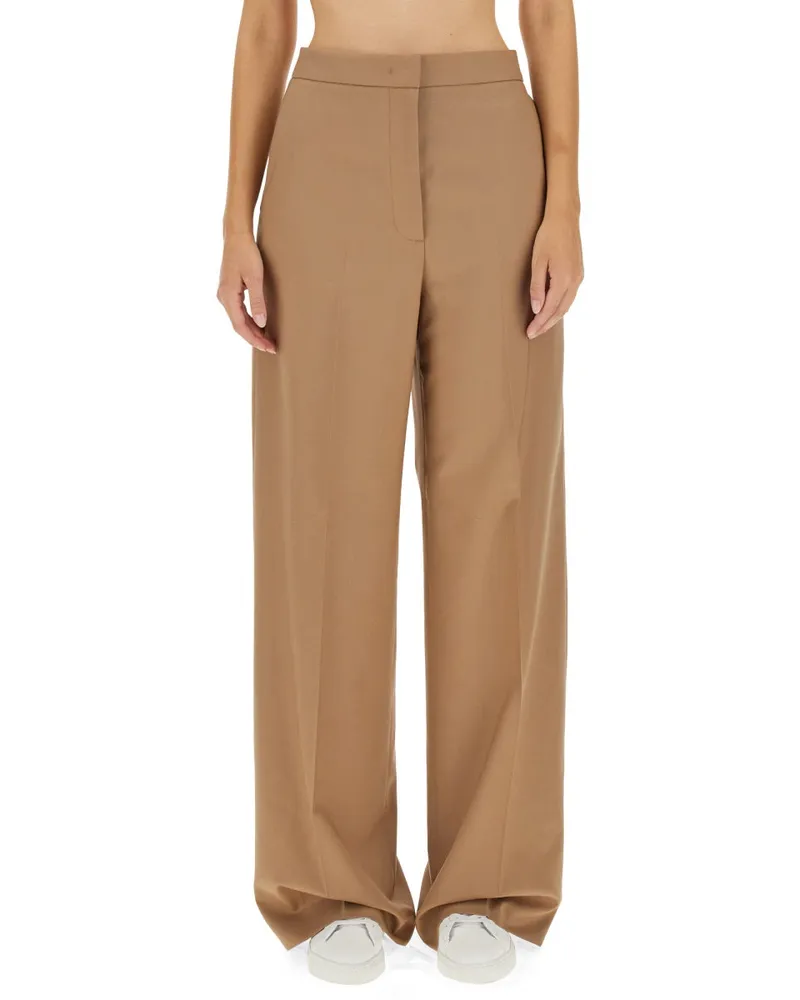 Fabiana Filippi Wool Trousers — Beige Beige