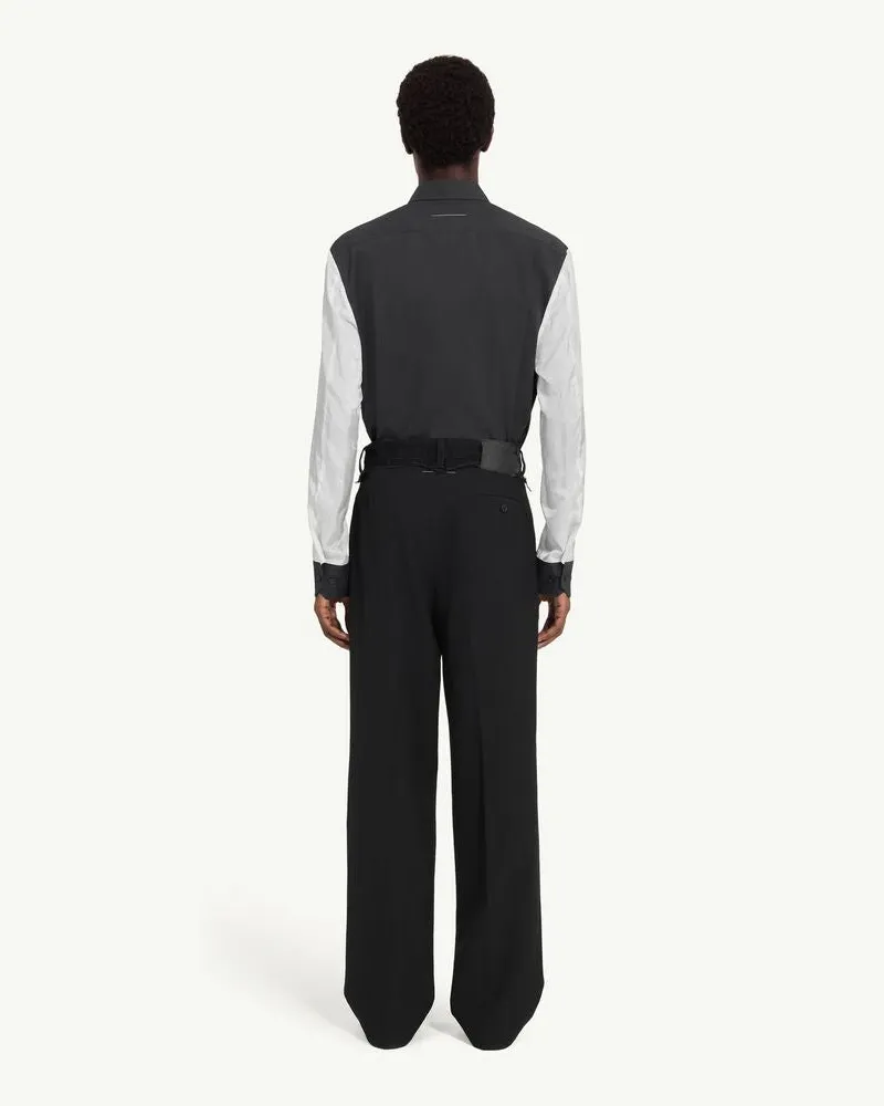 Maison Margiela Wide-Leg Trousers — Black Black