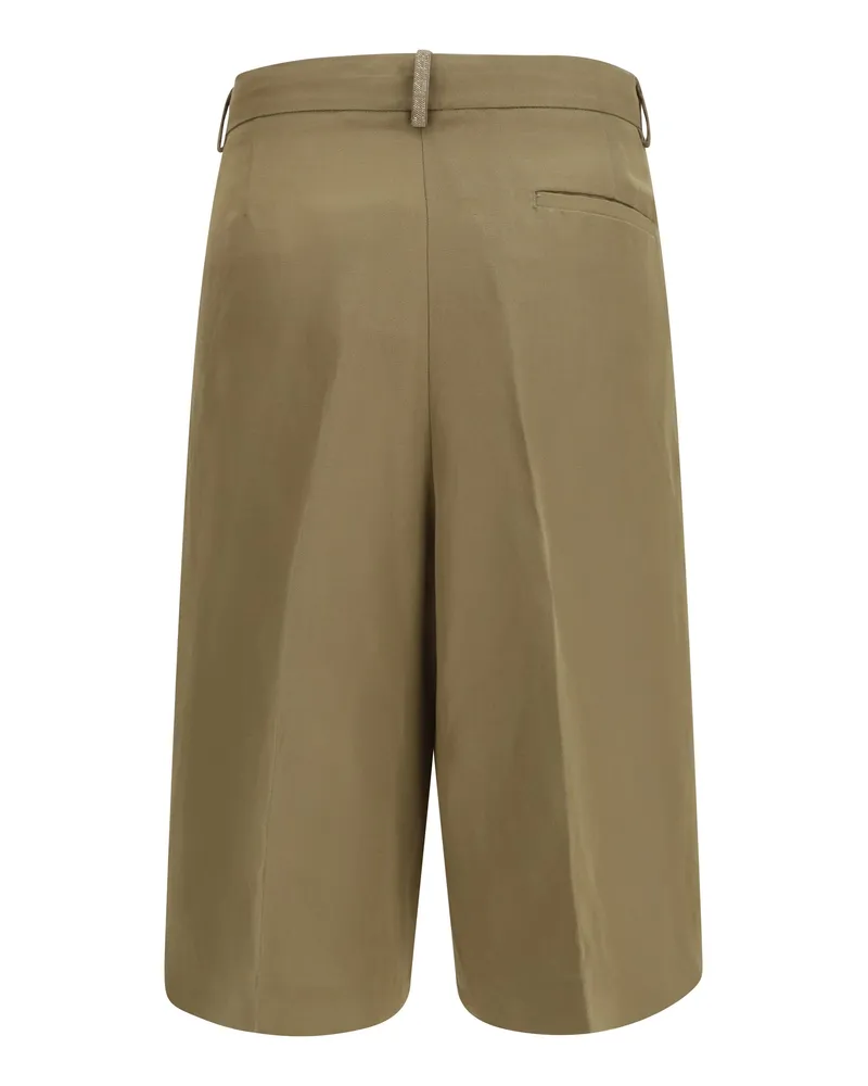 Fabiana Filippi Women's Pleated Pants Viscose Taupe Trousers Taupe