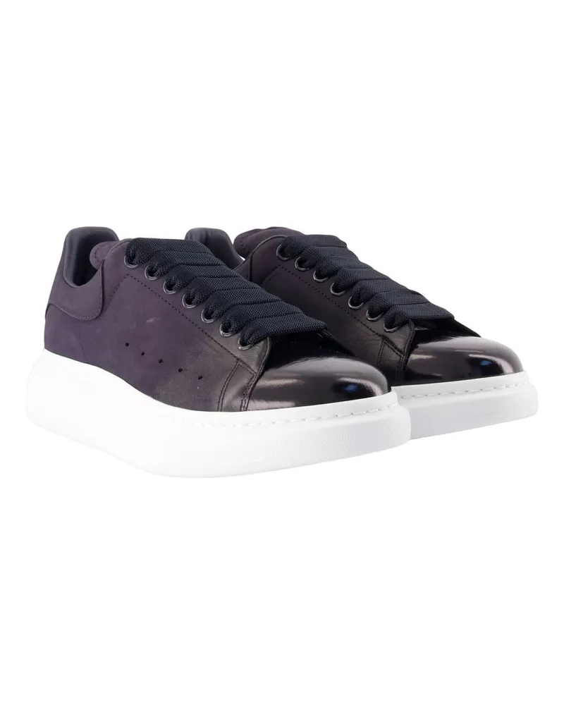 Alexander McQueen Men's Oversized Sneakers -  Leather Blue Calfskin Shoes Blue