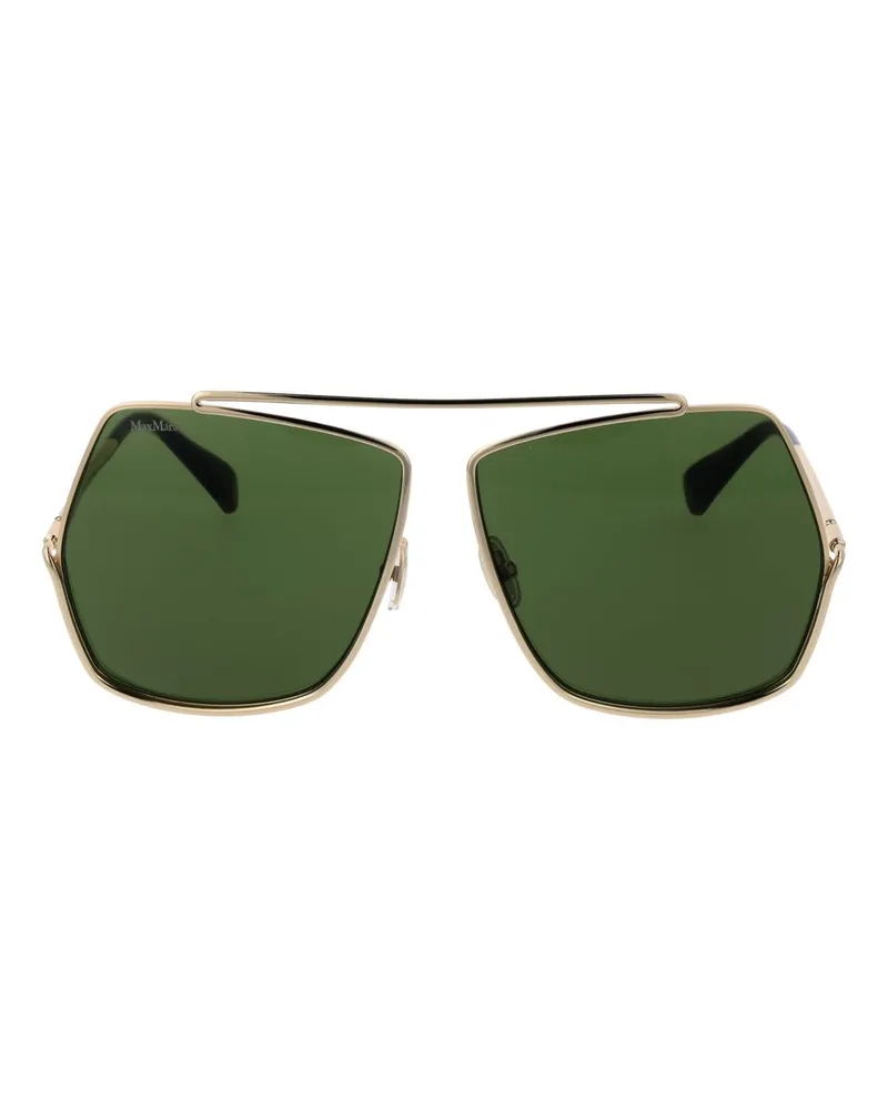Max Mara Women's Gold Metal Sunglasses Gold