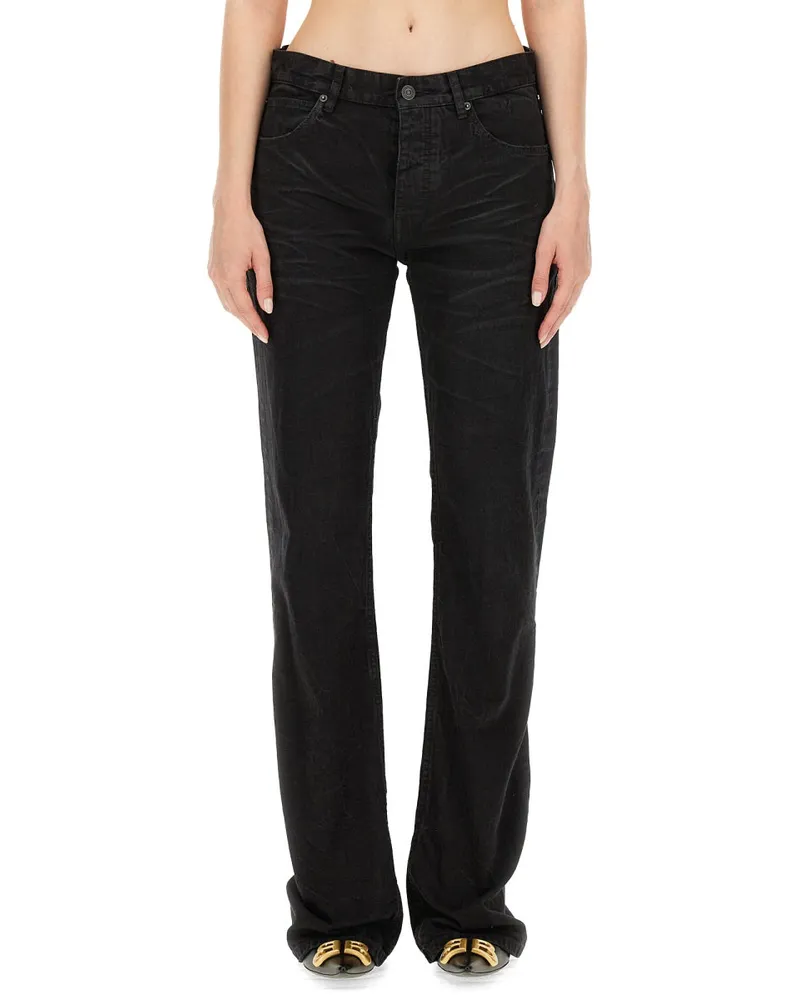 Balenciaga Straight-leg Cotton Jeans — Black Black