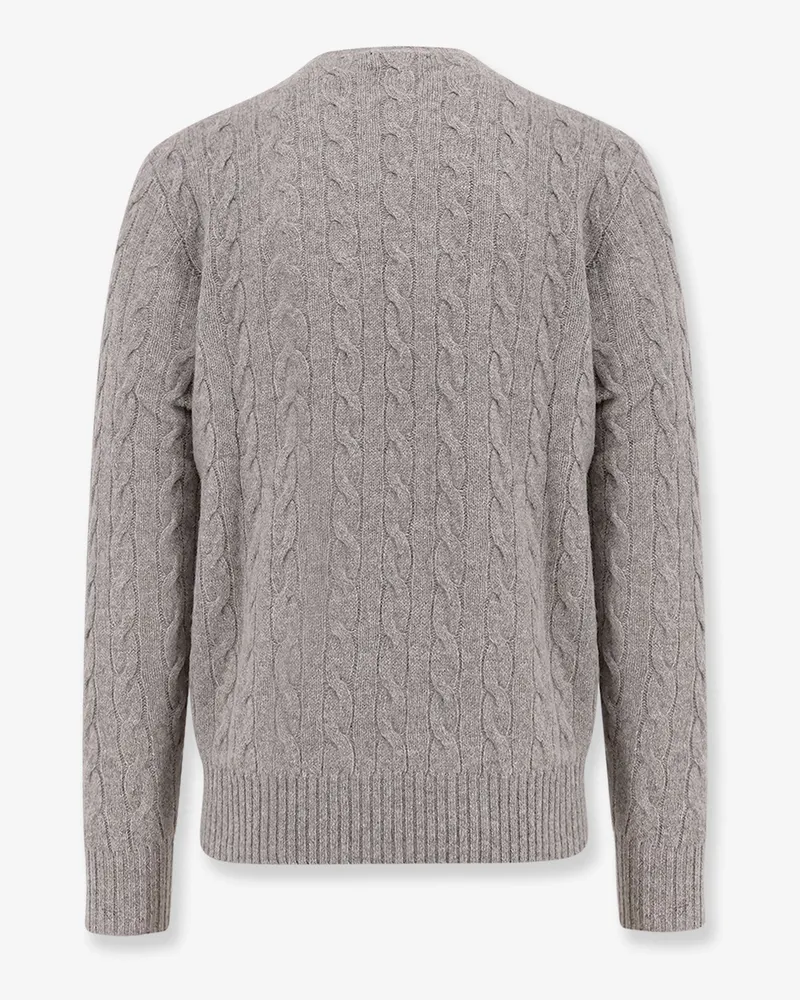 Ralph Lauren Men's Cable-Knit Sweater Wool & Cashmere Grey Gray