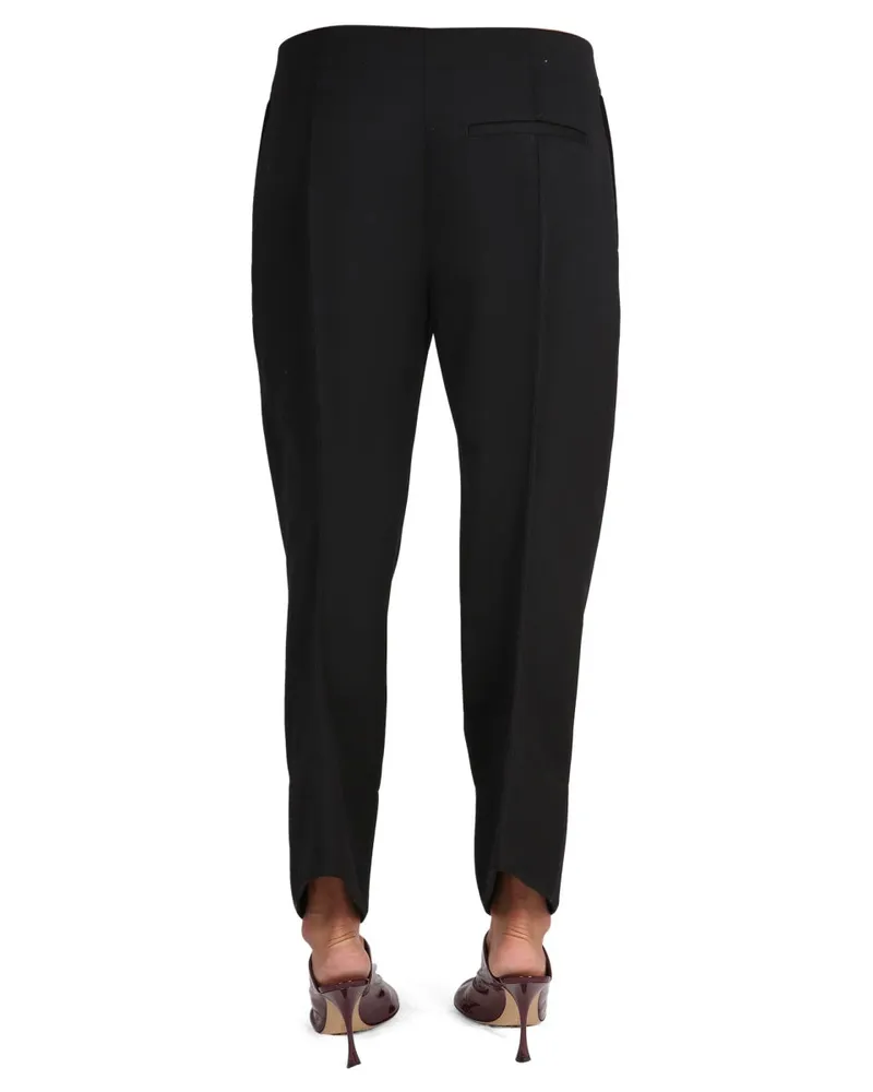Bottega Veneta Compact Wool Trousers — Black Black