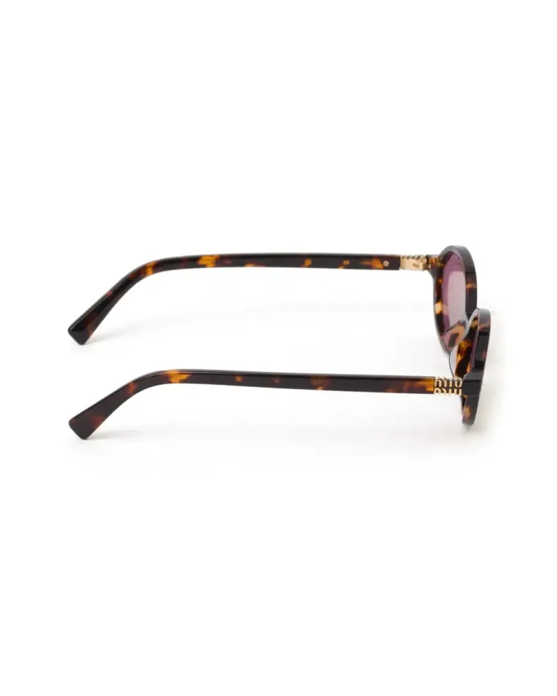 Miu Miu SMU04ZC050EVAU Oval Frame Sunglasses — Pink Pink