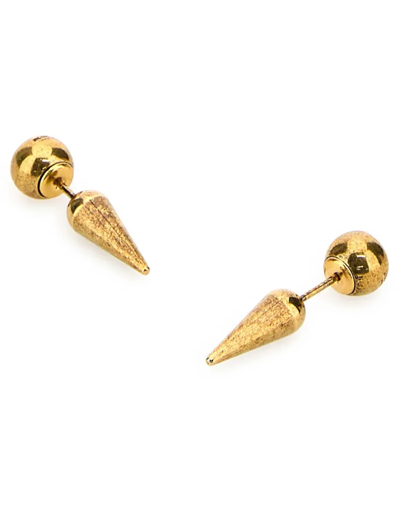 Jil Sander Women's Gold Metal Earrings Orecchini Gold