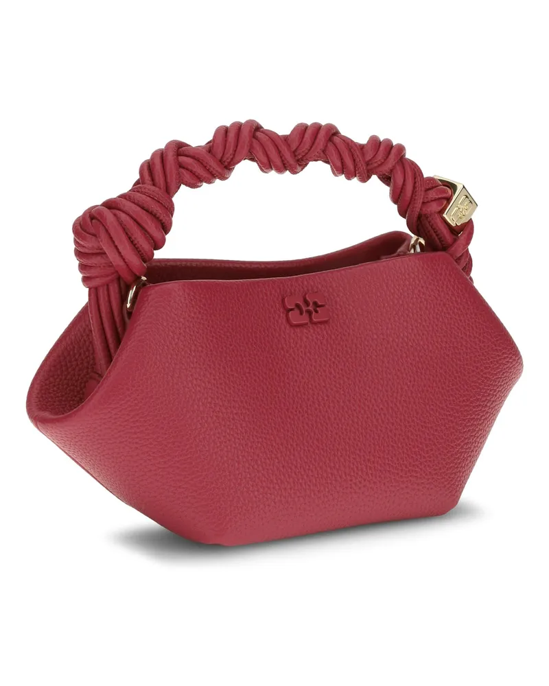 Ganni Women's Bou Handbag Grained Leather Persian Red Handbags Hand Bags Red