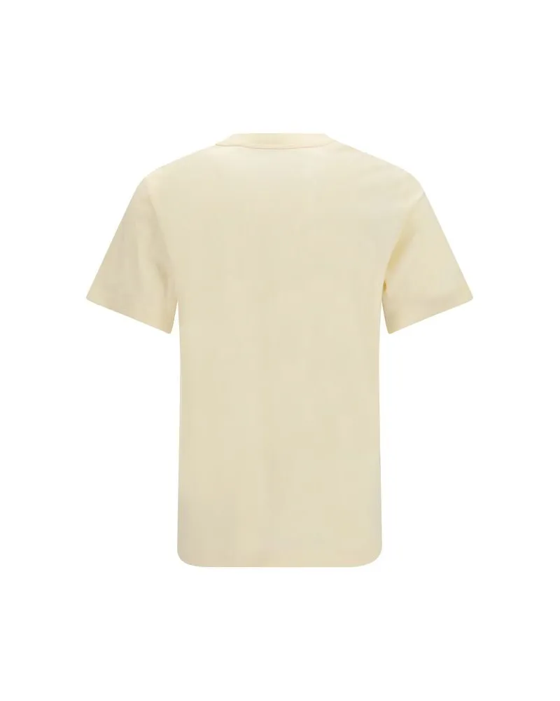 Moncler Logo-Patched Cotton T-Shirt — Beige Beige