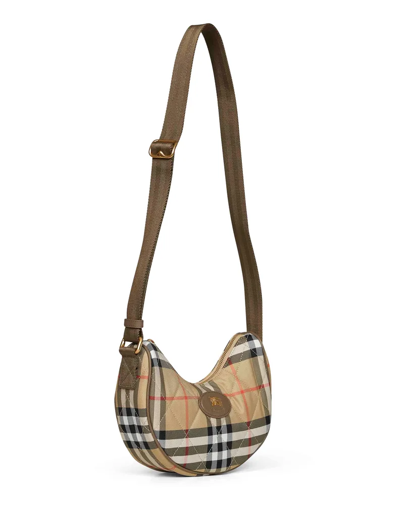 Burberry Women's Crossbody Bag Horseshoe Sand Beige Polyamide Shoulder Beige