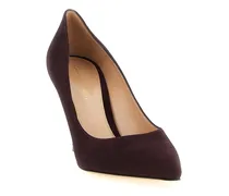 Women's Bordeaux Suede Leather High Heel Pumps