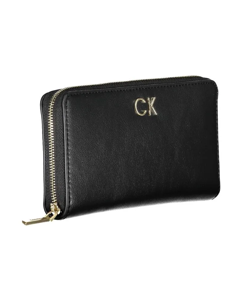 Calvin Klein Logo Polyester Wallet — Black Black