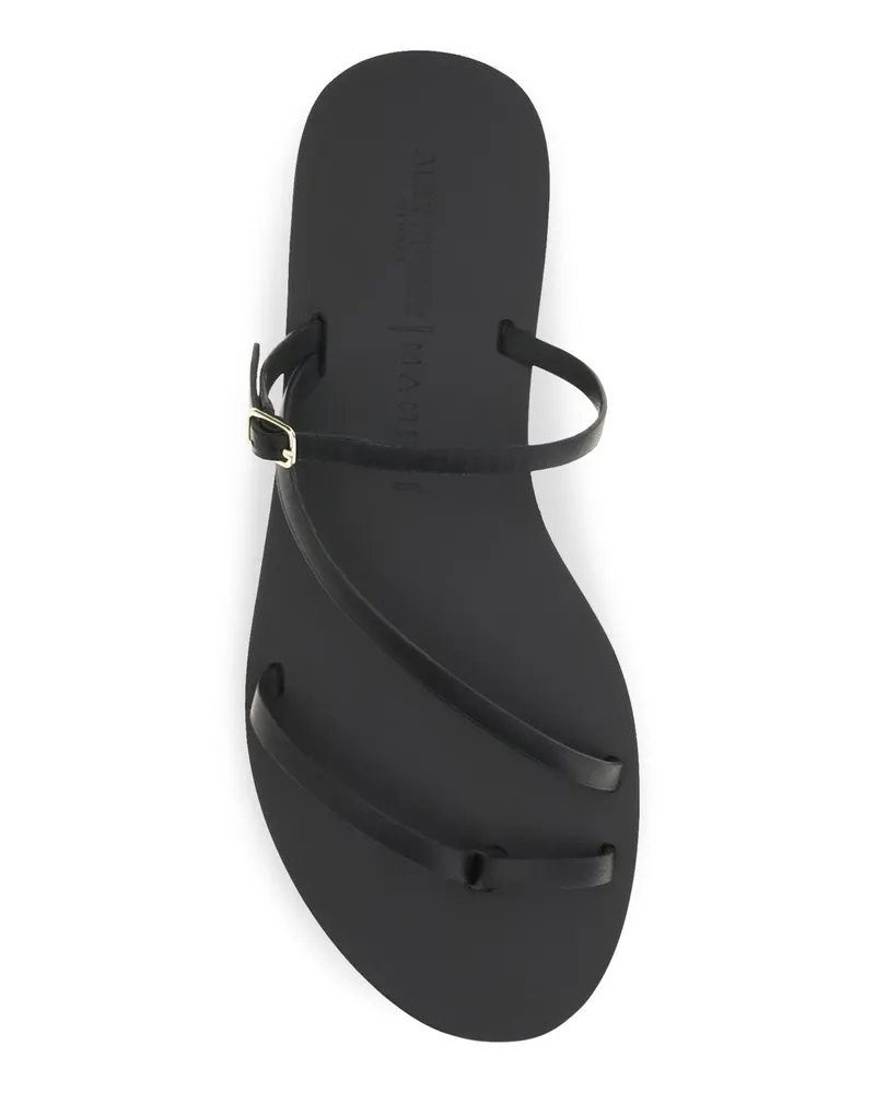Manebí Women's Leather Strappy Sandals Giorgia Black Calf Black