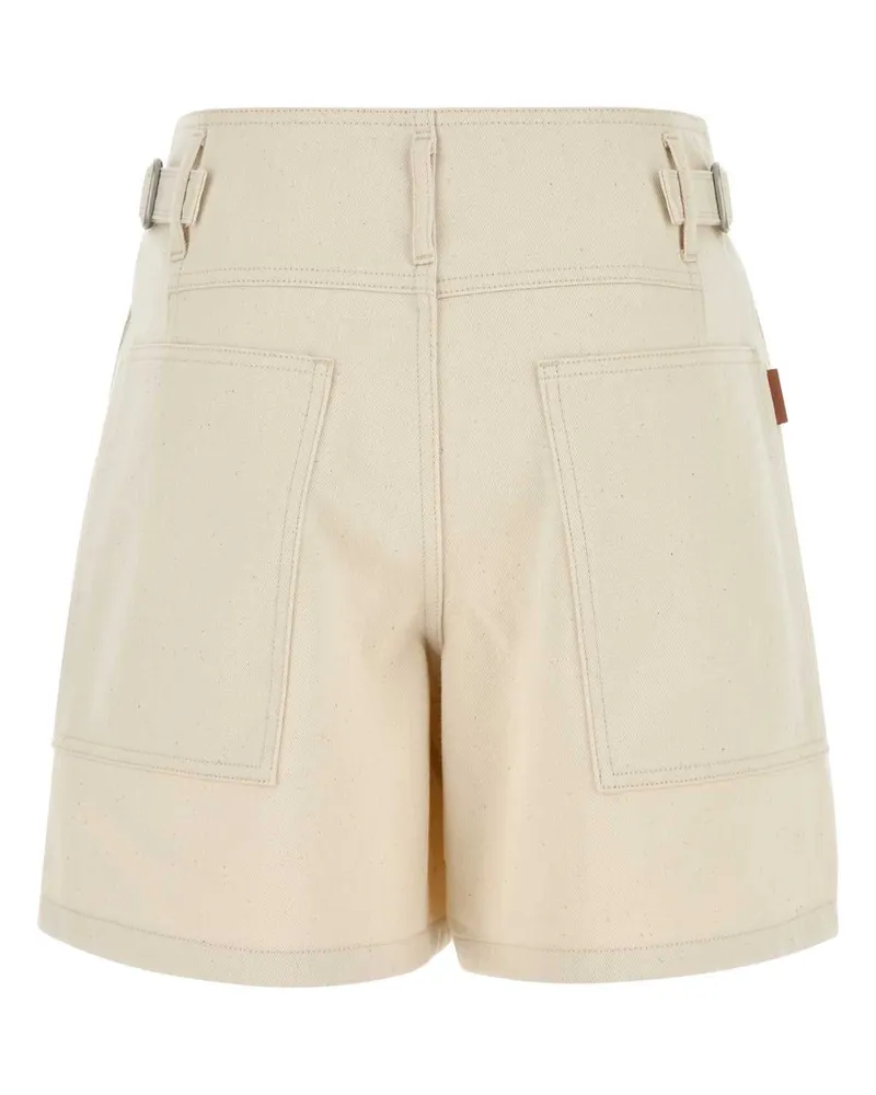 Jil Sander Women's Sand Denim Bermuda Shorts 280 Exterior: Cotton Beige