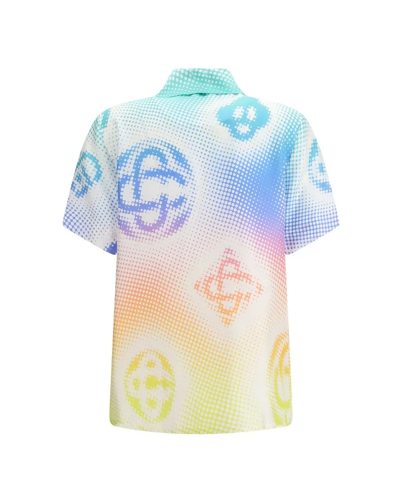 Casablanca Paris Women Multicolor Silk Shortsleeve Shirt Multicolor