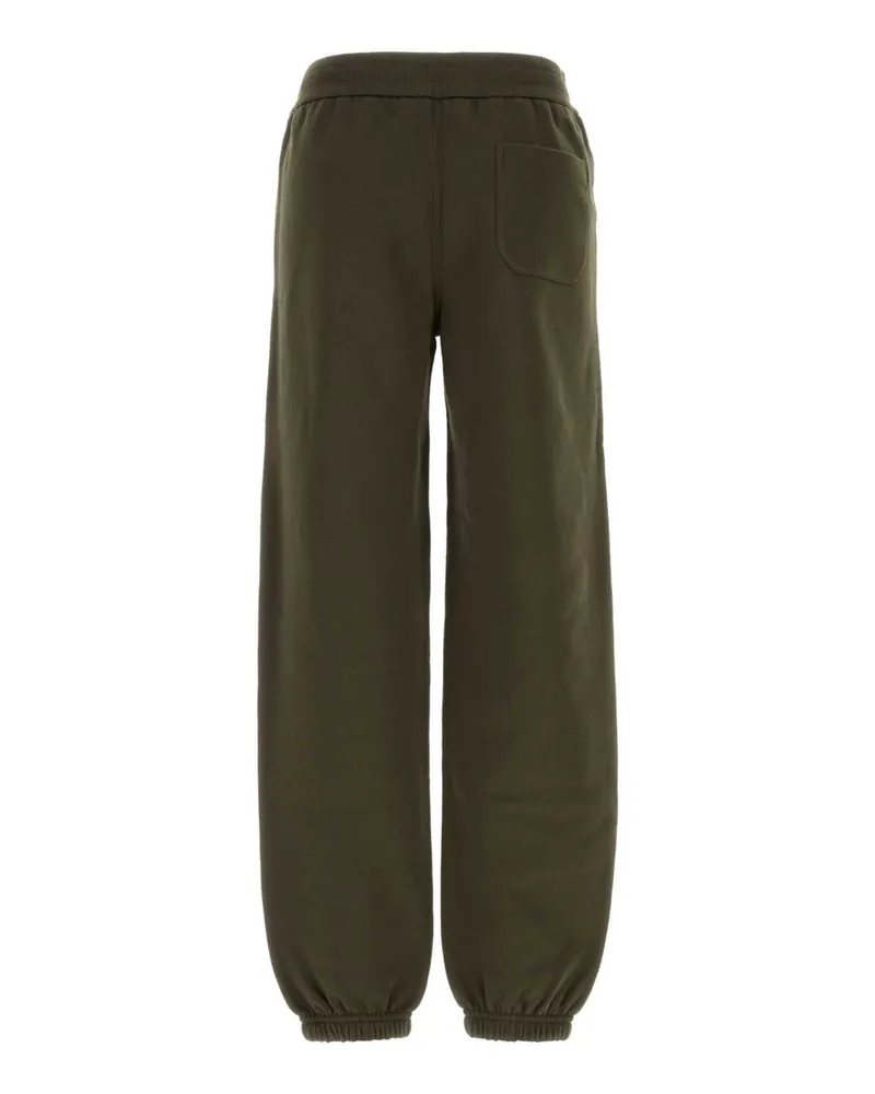 Jil Sander Women's Olive Green Cotton Joggers 312 Exterior: Pantaloni Trousers Green