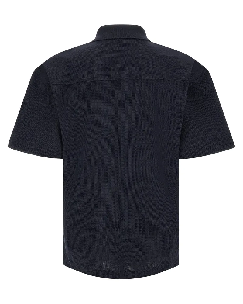 Saint Laurent Men's Blue Cotton Polo Shirt Navy