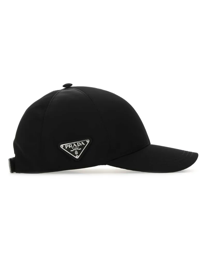 Prada Men's Black Re-Nylon Baseball Cap Nero Cappelli Hat Black