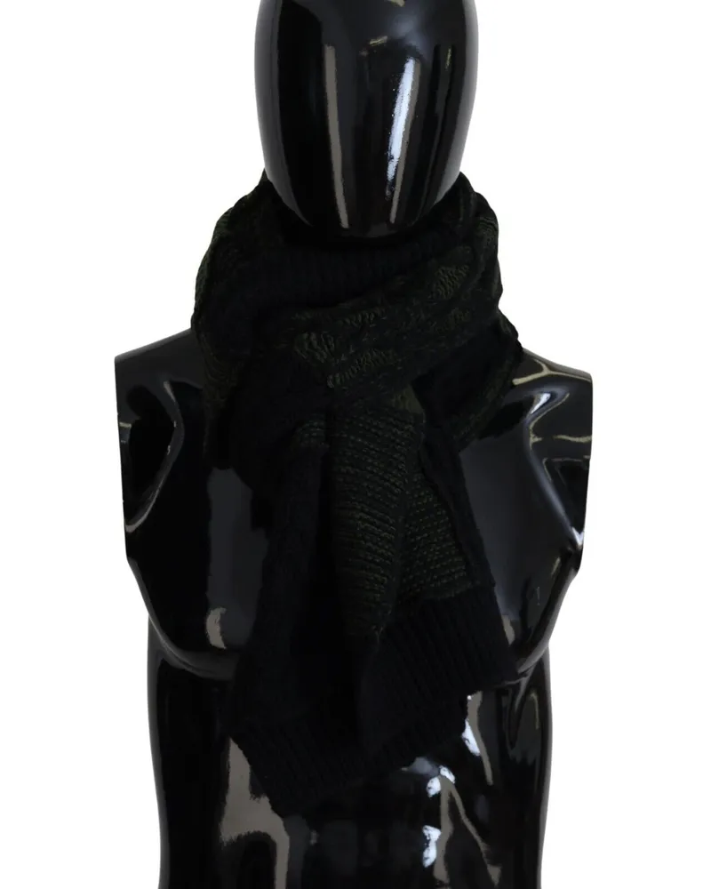Dolce & Gabbana Men's Wool Knit Scarf Black Black