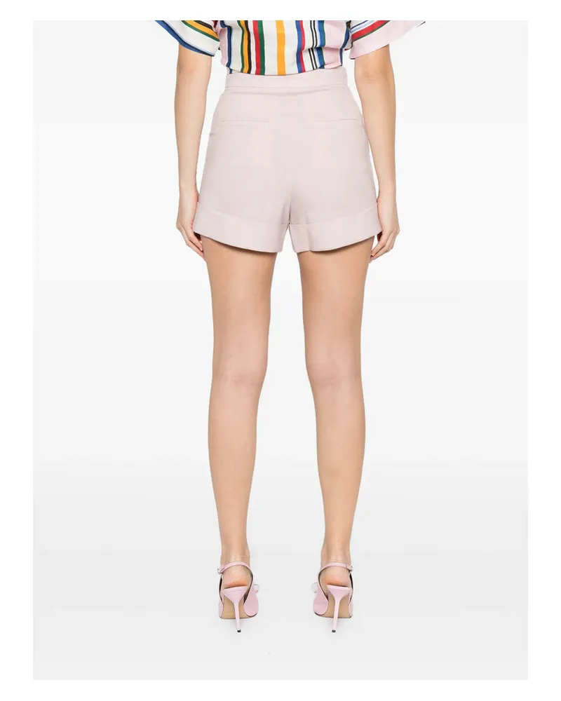 Max Mara Women's Tailored Shorts Pink Wool Blend Outer: Virgin Pink