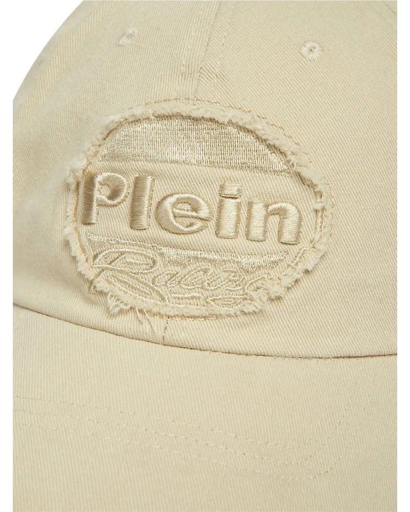 Philipp Plein Men's Logo Patch Twill Baseball Cap Beige Accessories > Beanies & Hats Beige