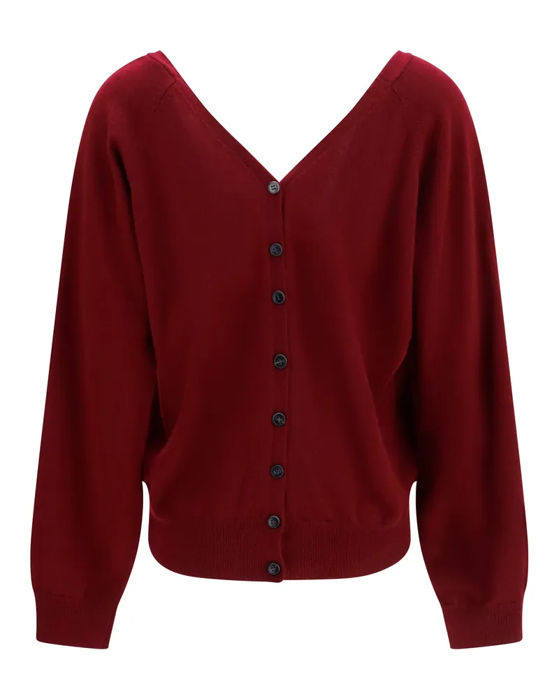 Lisa Yang Women's Jiani Cashmere Cardigan Deep Plum Kashmir-Capra Hircus Kashmir/capra Sweater Purple